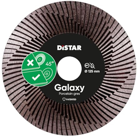 Distar Disco diamantato 125 mm Galaxy – Affettatrice angolare disco gres porcellanato ceramica disco da taglio 125 x 22,23 mm professionale