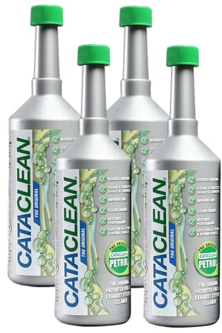 Cataclean Petrol Fuel & Exhaust System Cleaner 4 x 500ml | Fuel Additive, Catalytic Converter Cleaner, Valve & Injector Cleaner, Pre MOT Emissions Reducer, Supports Engine Performance