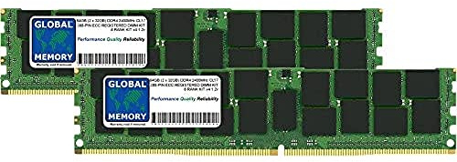 64GB (2 x 32GB) DDR4 2400MHz PC4-19200 288-PIN ECC REGISTERED DIMM (RDIMM) MEMORY RAM KIT COMPATIBLE WITH SERVERS/WORKSTATIONS/MOTHERBOARDS (*NOT FOR PCs*) (4 RANK KIT CHIPKILL)