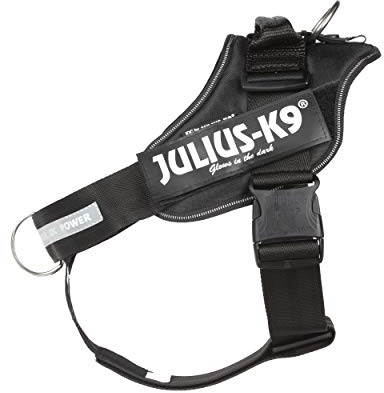 Julius-K9, IDC Powerharness, Dog Harness with Front Control Y-Belt, Size: L/1, Black