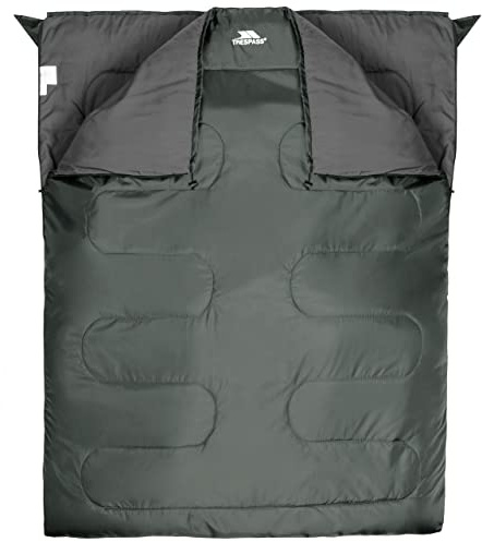 Trespass Catnap 3 Season Double Sleeping Bag Camping Travel 180cm x 140cm
