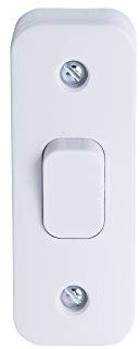 Schneider Electric Lisse White Moulded - Single 2 Way Architrave Light Switch with 16 mm Pattress, 10AX, GGBL1012116AS, White