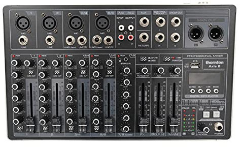 Thornton Axis 8-8-Kanal-Mixer mit USB, Effekten, Bluetooth und MP3-Player