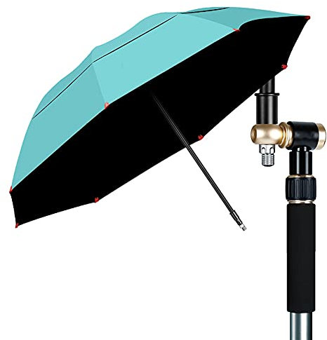 Ombrellone da spiaggia portatile, ombrellone antivento con protezione UV con ancoraggio a sabbia, palo in alluminio inclinabile, borsa per il trasporto per pesca all'aperto, patio, spiaggia (blu)