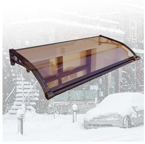 überdachung Haustür, Mit Seitenteil Rinne Aluminium Metallgestell Vordach Vordach Für Haustür, Schützt Vor Regen, Schnee Und Uv-Strahlen,32 * 40(80 * 100cm)