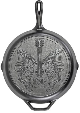 Lodge Cast Iron 12 Inch Skillet with Dolly Logo