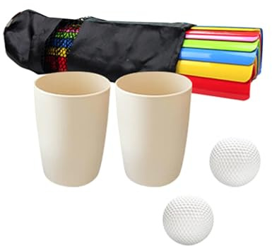 JISADER Pipeline Challenge-Spiel, Outdoor-Kindersport, Golfbälle mit Aufbewahrungstasche für sportliche Aktivitäten, Party, Kinder, Arbeit, S 5.5 cm Breite