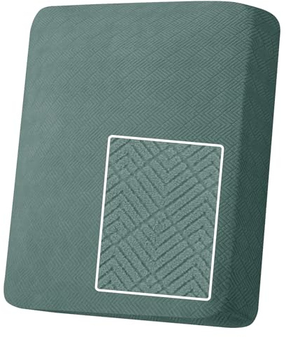 YSTELLAA Stretch Sitzkissenbezug, Sofa Sitzkissenbezug rutschfest, Elastischer Sofa Sitzkissenbezüge, Universal Sitzkissen Bezug Wohnzimmer, Sofaschoner, Großer 1 Sitzer, Bohnengrün