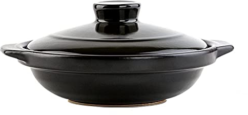 Casseruola in terracotta Casseruola in ceramica Pentola in argilla Resistente alle alte temperature con coperchio Tinta unita.-1250ml 500ml