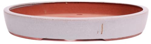 generisch Tokoname Bonsaischale von Youzan - 39.5 x 32 x 6 cm - oval - grau - 58146