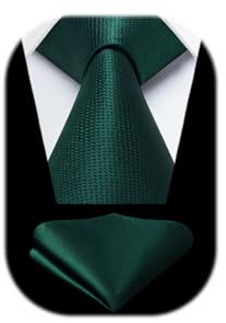 Enlision Krawatten Herren Einfarbig Krawatten und Einstecktuch Set Klassisch Hochzeit Business Krawatten für Herren Formelle Krawatte