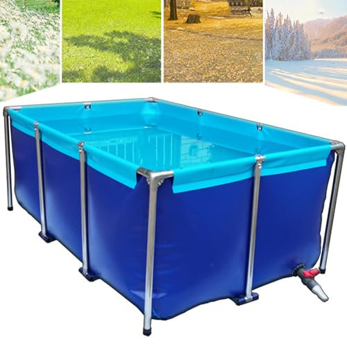 PVC-Plane für Teiche, Gurtrahmen, Plane für oberirdische Pools, große Außenplane für die Koi-Zucht, landwirtschaftliche Bewässerung, Wasserspeicherung (120 x 80 x 50 cm)