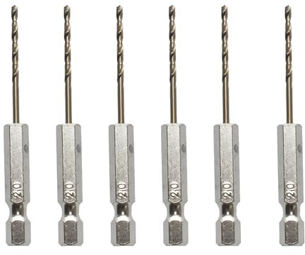 DEFIYEAR 6PCS 2mm Wood Drill Bit, Hex Shank Drill Bits High-Speed Steel, Pilot Hole Drill Bits for Wood Metal Plastic, for Versatile Drilling in Various Applications (2mm)