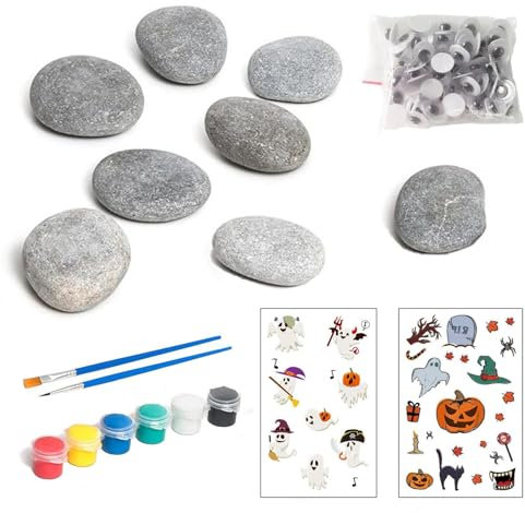 Kit zum Malen von Steinen, Kit zum Malen von Steinen | Weihnachts-Flachmalerei-Felsen - Kreativitätsbemalung von Steinarbeiten für Kinder, Familienaktivitäten im Innen- und Außenbereich, weihnachtlich