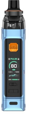 Vapo'resso Armour GS Kit 80 W Batería 18650 (la batería se compra por separado) 5 ml Cartucho Armour G Pod DTL Fit Resistencias GTX 0,15 Ω/0,3 Ω e-cigarrillo original (Azul) - No Nicotine