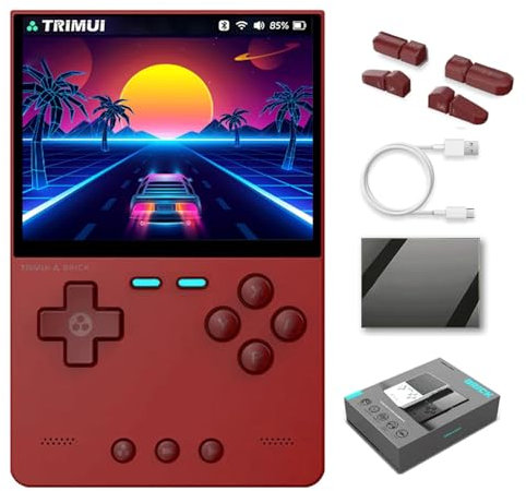 NULA Consola de juegos portátil Trimui Brick, pantalla IPS de 3,2 pulgadas, emulador retro de videoconsolas de videojuegos, sistema Linux, adultos y niños, sin juegos