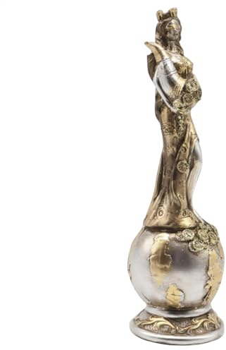 Generisch Göttin Fortuna Statue – griechische Göttin Figur, Wohlstand und Glück Skulptur | Elegantes Fortuna-Ornament, Mythologie-, symbolische Göttinnenfigur für die Inneneinrichtung, 8 x 8 x 25 cm