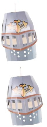 ibasenice 2 Stück Papier Rittermaske Bastelset Einzigartige Mittelalterliche Maske für Ritterthemen Party Kreative Diy Kindermaske für Fasching Karneval und Theateraufführungen