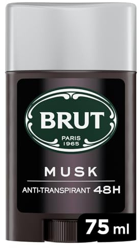 BRUT – Déodorant Stick Homme Anti-Transpirant, Protection Longue Durée et Parfum Musk (75 mL) - lot de 3 - Vendu par Lot