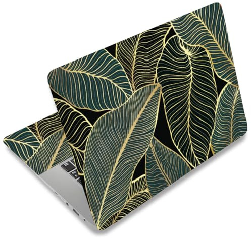SUPERDANT Laptop Notebook Skin Sticker Cover Decal Green Leaf Laptop Protector Notebook PC Protector Universal Notebooks Art Decal Fits 12 13 13.3 14 15 15.4 15.6 inch