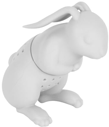 Alide Niedliches Tier-Teesieb aus Silikon, lustiges Kaninchen-Tee-Ei mit losen Blättern, für die meisten Kannen und Tassen (Kaninchen)