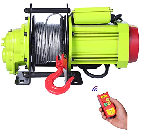 Sollevamento elettrico 500 kg con telecomando, sollevamento rapido, 30 m min, ideale per uso commerciale, casa, magazzino, garage, sistema di verricello elettrico resistente
