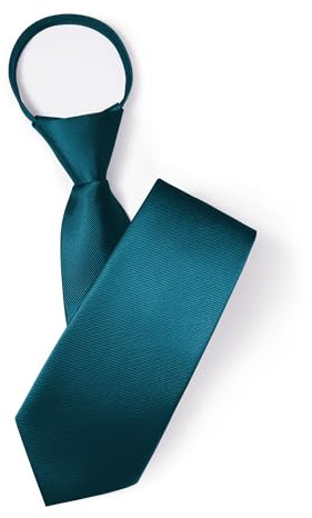HISDERN krawatten für herren Vorgebundene Verstellbare Krawatten mit Reißverschluss Einfarbiger Klassische Formal Business Hochzeit Schule