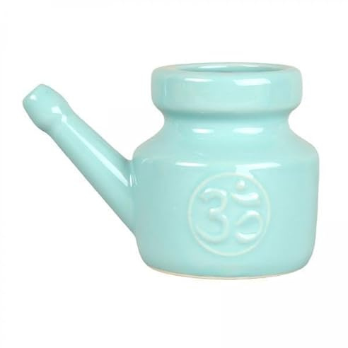 Fhtdhm 3x Irrigador Nasal de Cerámica, Limpiador Nasal Ergonómico Antigoteo, Apto para Hombres Y Mujeres, Uso Doméstico Y Viajes.