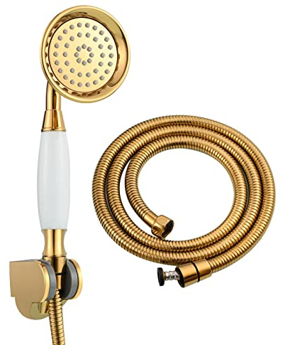 CIENCIA douche Kit Laiton Douche Flexible Tuyau 1.5M Pommeau Support Ensemble