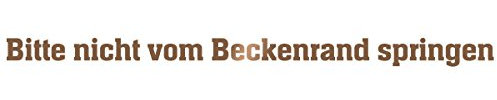 WANDKINGS Wandtattoo - Bitte nicht vom Beckenrand springen - 152 x 9 cm - Kupfer - Wähle aus 5 Größen & 35 Farben