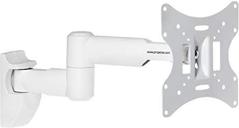 Korrekt svängarm vägg TV-fäste för 28/32 och 42 tum LED eller LCD TV Dual Pivot Swing Arm for 28/32 and 42-Inch Vitt