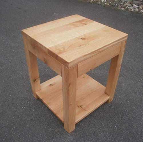 Martin Weddeling Beistelltisch Holztisch Wildeiche Asteiche massiv. Maße : 34x34x54cm hoch. Massanfertigung.