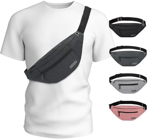 MAXTOP Bauchtasche Gürteltasche für Damen und Herren Hüfttasche Outdoor Groß Handytasche Sport Wasserdicht Laufgürtel Umhängetasche Geldgürtel für Camping Wandern Fitness Fahrrad Geschenke