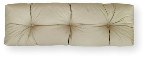 4L Textil Palettenkissen waschbar Palettenauflagen Outdoor Europaletten Sitzkissen Rückenlehne Sitzkissen Seitenkissen wetterfest (Rückenlehne 120x60 cm, Beige Uv-beständig)