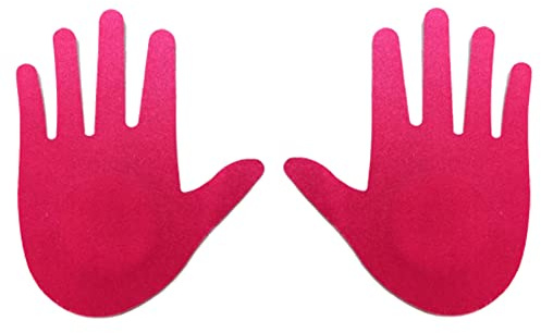 1 par rosa händer bröstvårta pasties skydd pasty tit klistermärken bröstdyna bröstlapp bh självhäftande, Rosa händer, en storlek