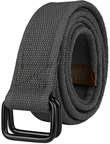 Drizzte Männer Gürtel Übergröße Komfortabel Stoffgürtel Grau Herrengürtel 130cm