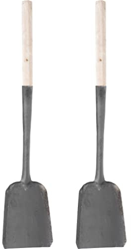 HANABASS 2pcs Coal Hand Shovel Lightweight Multifunctional Ash Spades for Fireplace Cleaning and BBQ Ergonomic Design for Easy Use and Portable Ash Scooping Tools