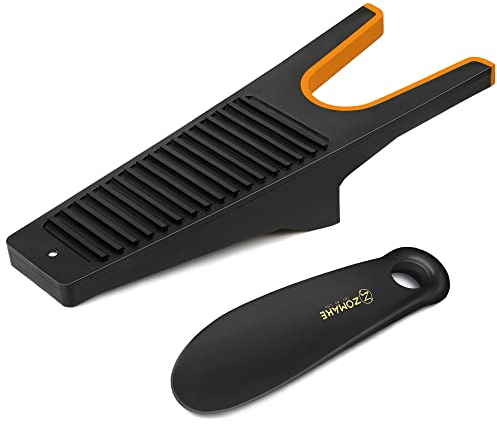 ZOMAKE Estrattore per Stivali,Levastivali Con Raschietto per Il Fango,Presa Forte, Adatto a Qualsiasi Tipo Di Calzatura,Calzascarpe Plastica Da 19 Cm Adatto a Uomini, Donne,Bambini (2 Pack)