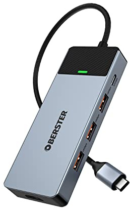 Hub USB C 3.2 5 en 1 Con HDMI 4K@60Hz, 3 Puertos USB 3.2 Gen 2 10Gbps y PD 100W - Adaptador Compatible Con MacBook Air/Pro, iMac, iPad Pro, DELL, HP y Dispositivos USB C