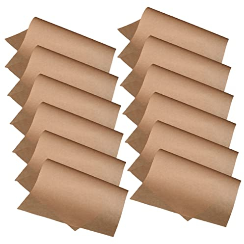 HEMOTON 100 Blatt Ölabsorbierendes Küchenpapier Backbleche Aus Ungebleichtem Backpapier Glasschüssel Ofenluftfritteuse Ungebleichtes Pergamentpapier Kraftpapier Beschichtung Ölpapier