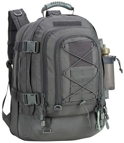 Miramrax - Mochila táctica militar del ejército, mochila de asalto para hombre, mochila de supervivencia, bolsa de 3 días para senderismo, Gris, 40L US, Deporte