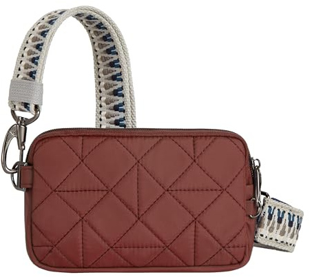 Travelon Boho Anti-theft Phone Sling, Paprika, One Size