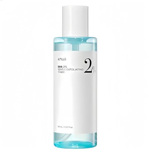 BHA 2% Gentle Exfoliating Toner, Mildes Gesichtspeeling, Salicylsäure für Poren und Talg, Teebaumextrakt, Hyaluronsäure, Ceramide