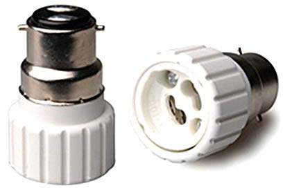 Mr.Gadget's Solutions B22 a GU10 Apparecchi di illuminazione e controlli Extender adattatore convertitore portalampada portalampada bianco - 2 pezzi