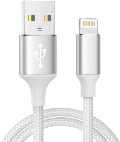 iPhone Charger Cable 2M, MFi Certified Lightning Cable Fast Charging iPhone Charger Nylon USB iphone Charging Cable Lead for iPhone 14 13 12 11 Pro Max XS XR X 8 7 6 Plus 5 SE,iPad