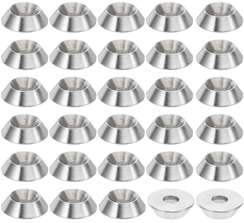 PATIKIL Rondella Svasata di Finitura M3, 50pz 10mm Dia. 3mm Alta Solida Rondella per Tazza Cnc in Acciaio Inossidabile 304, Guarnizione a Testa Piatta per Costruzioni, Conica