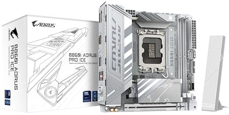 GIGABYTE B860I AORUS PRO ICE Intel Core Ultra (2 series) LGA 1851 motherboard, Mini-ITX, DDR5, 2X M.2, PCIe 5.0, Thunderbolt 4, WIFI7, 2.5GbE LAN, EZ-Latch