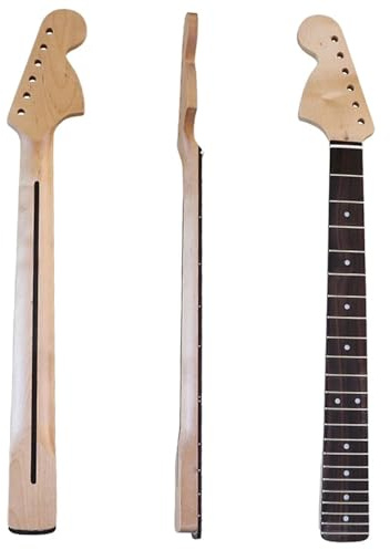 Gitarrenhals Ersatz 22 Bund 6 Saiten Linkshänder Hals Ahorn Palisander Griffbrett Gitarre Modifikation Zubehör(Rosewood)