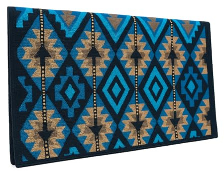 Western Show Saddle Pad/Blanket for Horses - Handmade Wool Saddle Blanket with New Zealand Design, Thick, Durable & Comfortable for Horse Riding m146 (34” L x 34” W x 1)