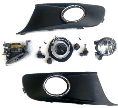 Nebelscheinwerfer Nebelleuchte Nachrüstung Set Kit Komplettset High kompatibel mit Caddy 10- by HZ-DESIGN